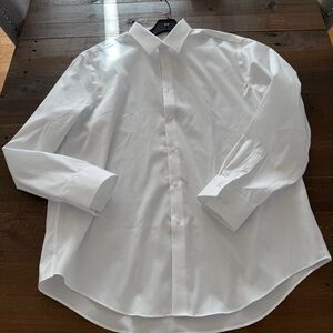 Calvin Klein Crisp White Dress Shirt 17.5” 34/35